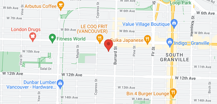 map of C4 1845 W 10TH AVENUE